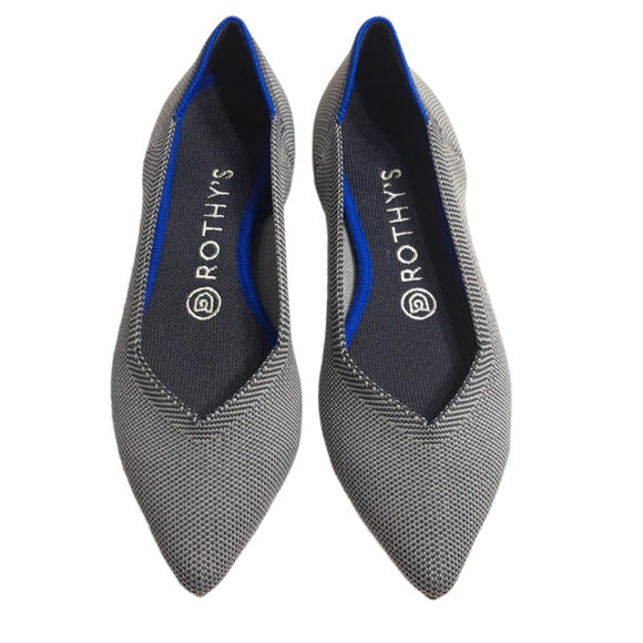 Rothy's Women's The Point Grey Birdseye Knit Fabric Ballet‎ Slip On Flats 7 - Picture 3 of 16